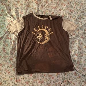 Brown and Cream SHEIN Eclipse Shirt